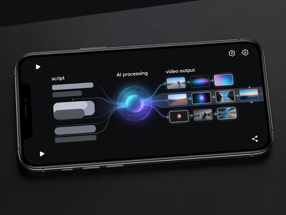 CapCut AI Video Editor Mobile Screen with Script-to-Video Workflow