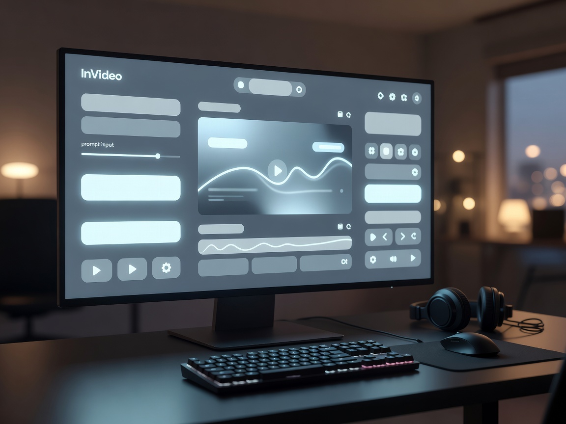 InVideo AI Prompt Based Video Generation Tool Interface Dashboard